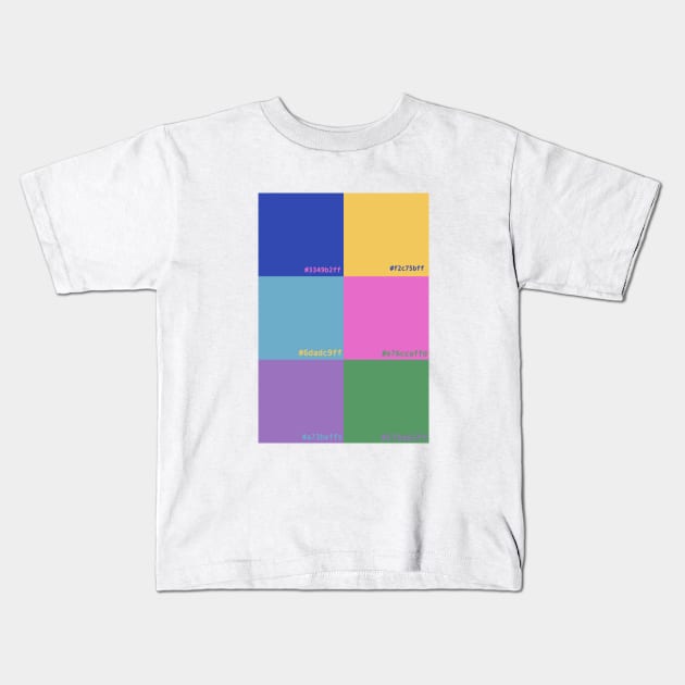 Colorblock design Kids T-Shirt by Sikidesigns